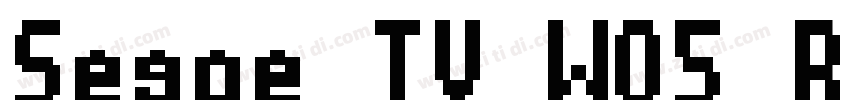 Segoe TV W05 Regular字体转换